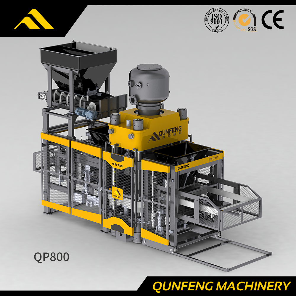 Máquina de bloques de prensa hidráulica totalmente automática QP800