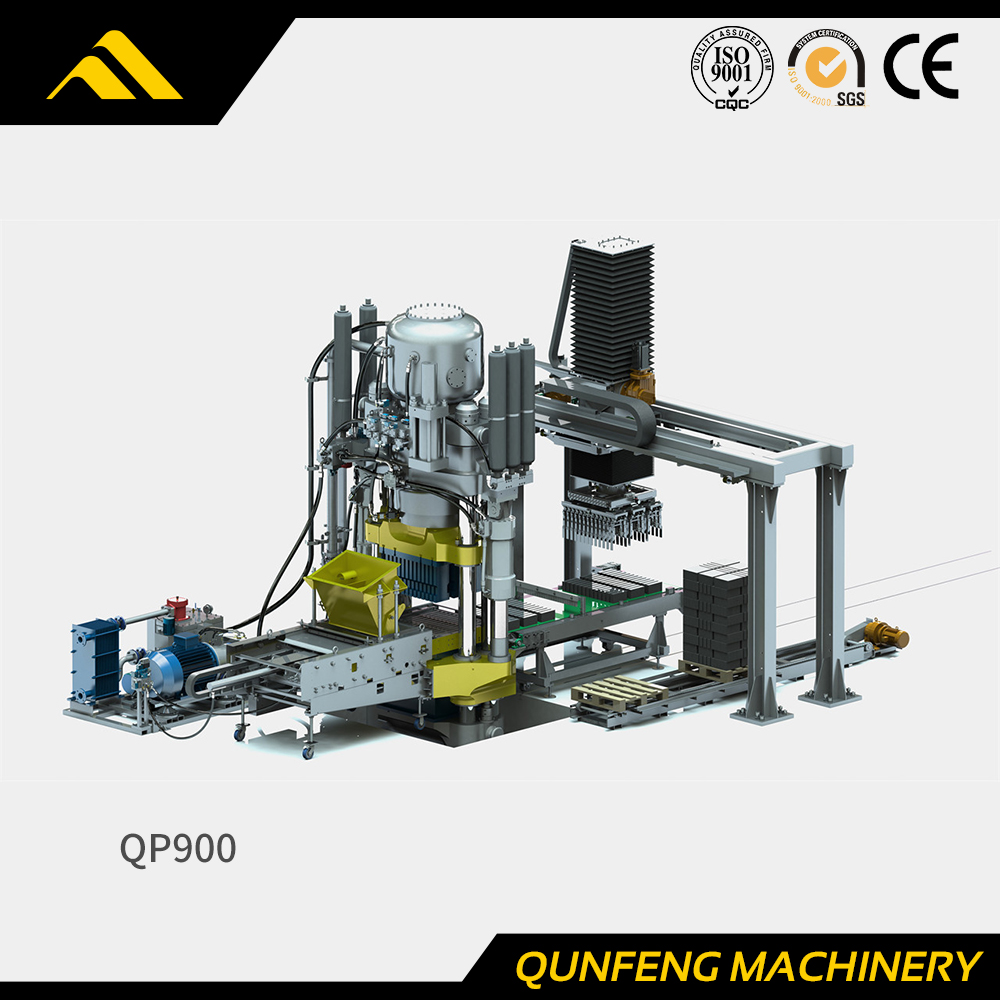 Máquina de bloques de prensa hidráulica totalmente automática QP900